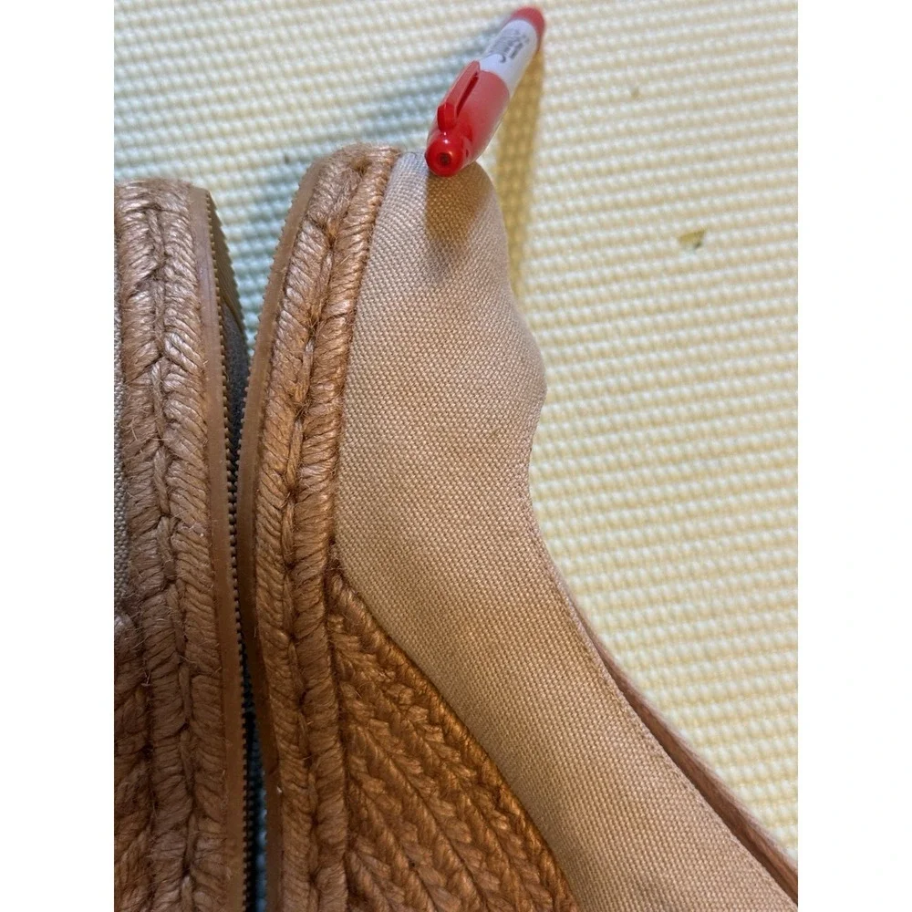 VISCATA Barcelona Shoes Womens Size 7 Beige Espadrille Wedge Heels Made Spain